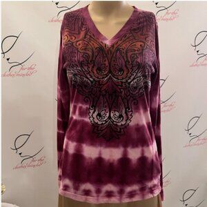 Athleta. Size Small. Lightweight Knit Long Sleeve Pullover. Tie Dye Look. B122